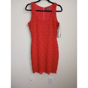 Guess NWT coral lace tank Dress